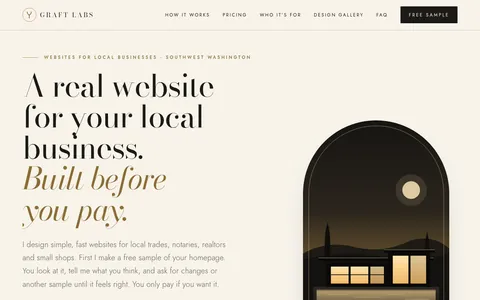 Screenshot of the Graft Labs site in the Estate design
